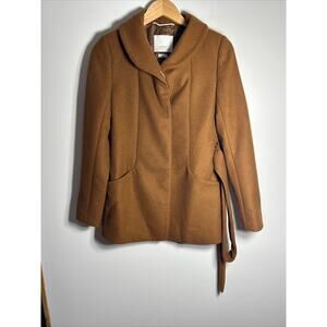 Aritzia Wilfred " The Cocoon Coat ~ Women SZ XXS Cashmere Cigar is colo